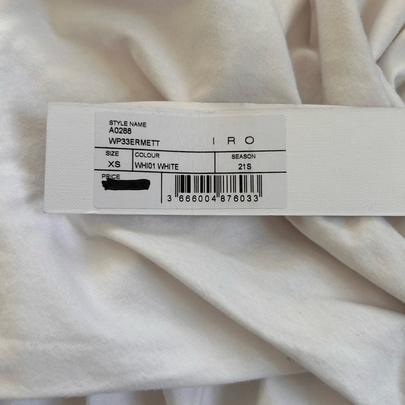 IRO Ermett Draped Jersey Dress In White, XS - Picture 9 of 10